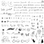 6 Feuilles Tatouage Temporaire avec Texte Français Faux Tatouage Ephémère Noir Décoration Fête pour Femme Fille