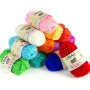 LIHAO 12 Pelotes de Laine à Tricoter, Fil à Crocheter 100% Acrylique Douce, Kit de Laine Multicolore pour Amigurumi, DIY Loisirs