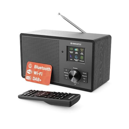 Mini Radio Internet WiFi, Radio Dab+ & FM, Bluetooth 5.3 - OAKCASTLE IR200 | Radio DAB Plus, 90+ Préréglages | Casque Audio et c