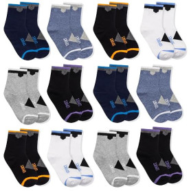 Geyuwoz 12 paires de Chaussettes pour enfants de sport Chaussettes de sneakers en coton Coloré pour enfants 4-12 ans Unisexe | U