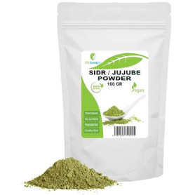 Poudre de Sidr (Jujubier) 100g – Soin Naturel Cheveux & Visage | Nettoyant Doux Cuir Chevelu | Peaux Grasses & à Imperfections |