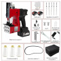 Risegun Machine à coudre électrique pour sacs, Sac D'emballage Électrique Couture Closer Stitcher avec 2 batteries 1300 mAh pour