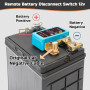 Disjoncteur de batterie 12 V avec télécommande, disjoncteur de batterie 12 V 240 A avec 2 télécommandes Kill Switch anti-vol pou