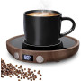 Chauffe Tasse à Café,MQFORU Chauffe-Bougies Intelligent,Chauffe-Tasses avec 3 Niveaux de température,2-12H Minuterie Chauffe-Bou