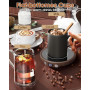 Chauffe Tasse à Café,MQFORU Chauffe-Bougies Intelligent,Chauffe-Tasses avec 3 Niveaux de température,2-12H Minuterie Chauffe-Bou