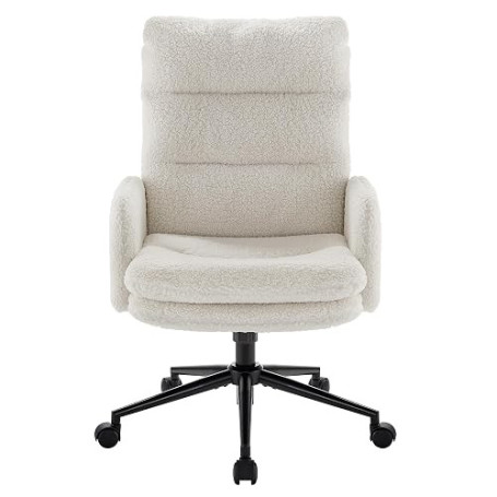 IWMH Chaise de Bureau, Fauteuil de Bureau avec Accoudoirs et roulettes, Fauteuil Pivotant Hauteur Réglable, Ergonomique Chaise C