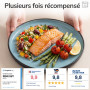 Pure Living Service de table 24 pièces pour 6 personnes – Beau service de table en grès de style méditerranéen pour 6 personnes 