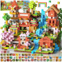 Construction Magnetique Enfant 330 pièces 2CM Magnetic Blocks 3+ Jeux Aimants, Bloc de Cube Magnétique de pour Garçon et Fille,