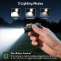 Blukar Mini Lampe Torche LED Rechargeable 360L Puissante, 3 Modes-2 Pack | EDC Mini Lampe de Poche Porte-clé LED, IPX6 Étanche,