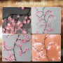 Guirlande de fleurs de cerisier 144 LED, télécommande et 8 modes lumineux | Décoration murale lumineuse, alimentation USB pour b