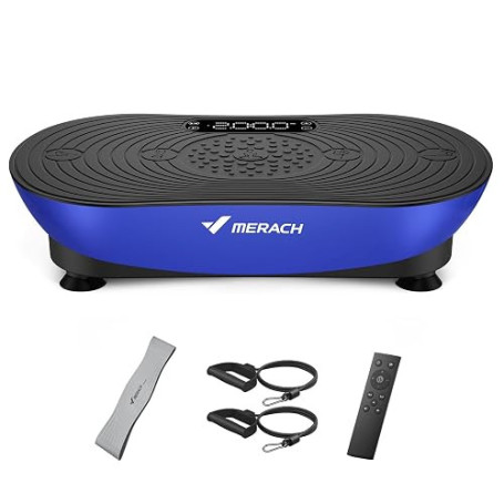 MERACH Plateforme Vibrante pour L'Entraînement Et Le Modelage du Corps, avec 99 Niveaux De Vitesse, Haut-Parleur Bluetooth Intég