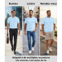 T-shirt d'été en soie glacée pour homme - Manches courtes - Maille fine - Respirant - Coupe ajustée - Col rond