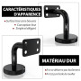 1PZ FR6-6HB 5 Pièces 60x60 mm Supports de Main Courante Noirs en Acier Inoxydable – Supports Robustes pour Rampe d'Escalier, Int