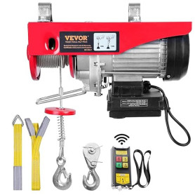 VEVOR Treuil à Câble Électrique 800 kg Palan Électrique avec Télécommande sans Fil 1450 W Treuil-Palan 10 m/min Hauteur de Levag