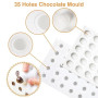 EXIN DEHCEN Moule Silicone Sphère 35 Cavités Ø 2cm | Pour Chocolat, Boules de Glace, Gelée, Bonbons