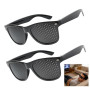 TASSFROO 2 Pièces Lunettes à Grille Sténopéïques, Lunettes à Trous Noires pour Relaxation des Yeux et Gymnastique Oculaire, Lune