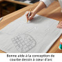 Règle de Couture à Angle Courbé, Règle de Couture à Angle Arrondi - Accessoire de Couture Adapté pour Articles de Couture, Maiso