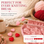 10 Pièces Bouchon D'Aiguilles à Tricoter CœUr,Aiguille Arrete Maille Tricot,HMCEY Capuchon de Protection de Pointe Aiguille,Bouc