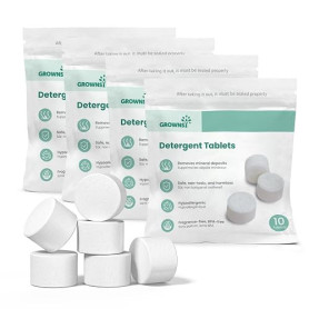 Grownsy Bloc Nettoyant pour Biberons, Compatible Avec le Lave Biberons Momcozy/Baby Brezza, Lot de 40 Tablettes de Nettoyage, Sa