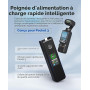 Osmo Pocket 4/3 Poignée de batterie 20 W à charge rapide Compatible avec DJI Pocket 3/Xtra Muse avec écran LCD couleur Vitesse d