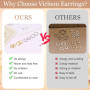 Vicloon Boucles d'Oreilles Set, 9 Paires Femmes Acier Inoxydable Creoles Ensemble Petite Clous Hypoallergéniques Cartilage Helix