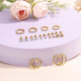 Vicloon Boucles d'Oreilles Set, 9 Paires Femmes Acier Inoxydable Creoles Ensemble Petite Clous Hypoallergéniques Cartilage Helix