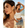 Ensemble de boucles d'oreilles créoles en or - Petites boucles d'oreilles - Cadeau fantaisie - Hypoallergéniques - Pour fête d'a