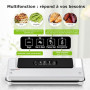 Bonsenkitchen Machine Sous Vide Alimentaire, 5 Sacs Sous Vide, VS2000 | Appareil de Mise Sous Vide Alimentaire Adapté à la Cuiss