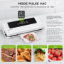 Bonsenkitchen Machine Sous Vide Alimentaire, 5 Sacs Sous Vide, VS2000 | Appareil de Mise Sous Vide Alimentaire Adapté à la Cuiss