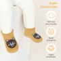 Vicloon Lot de 6 paires de chaussettes antidérapantes en coton avec imprimé animal, chaussettes antidérapantes thermiques pour b