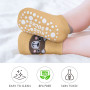 Vicloon Lot de 6 paires de chaussettes antidérapantes en coton avec imprimé animal, chaussettes antidérapantes thermiques pour b