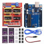 Tiardey Kit de Carte d'extension CNC Shield V3.0 avec 4 Pilotes de Moteur Pas à Pas DRV8825 et dissipateurs Thermiques, 10 Capuc