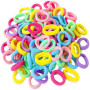 Hanyousheng 100 Pièces Elastique Cheveux pour Fille, Petit Liens Élastiques, Mini Chouchous Colorés pour Enfants, Bébé et Filles