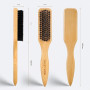 SWEET VIEW Brosse à poils de sanglier pour coiffer en arrière en douceur, pour cheveux rebelles, frisés, queue de cheval élégant