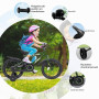 BODIOO Vélo Enfant 14 Pouces, vélo pour garçon et Fille avec Roues stabilisatrices, Cadre Stable, siège réglable, Frein arrière