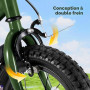 BODIOO Vélo Enfant 14 Pouces, vélo pour garçon et Fille avec Roues stabilisatrices, Cadre Stable, siège réglable, Frein arrière