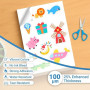 Euqvunn 35 Sheets Feuille Autocollante Imprimante A4, Blanc Mat Imperméable Vinyle Imprimable Papier Autocollant, Feuille Complè