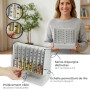 HMF Compteur de pièces pour tri et rangement de la monnaie, trieur de pièces transparent avec échelle des valeurs, tirelire pour