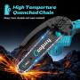 CEEPUY Mini Tronçonneuse à Batterie 2x4000 mAh, 6 Pouces Tronçonneuse Électrique Sans Fil Avec Injecteur d'Huile et Chaîne de Re