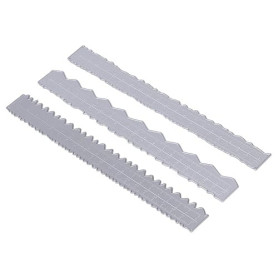 Deckle Edge Ruler Règle de Déchirement en Acier au Carbone 3pcs Règle de Bords Irréguliers Fabrication de Gaufrage en Acier au C
