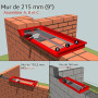 Bricky Pro - Kit d'aide à la construction d'un mur standard 10,16 cm, 15,24 cm et 22,86 cm