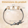 OFFCUP Montre pour Femme, Montre Femmes Bracelet en Cuir, Montre Analogique Quartz avec Cadran et Diamant 3 Aiguilles, Montre de