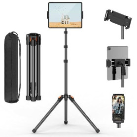 XXZU 182cm Support pour Tablette, Trépied pour Téléphone avec Rotatif 360° | Support Trépied Tablette Lit Réglable en Hauteur Pl