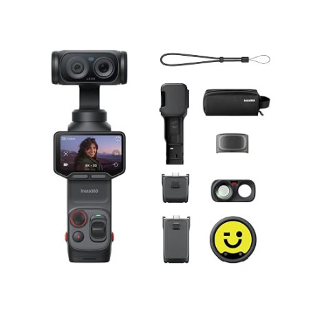 Insta360 Luna Ultra Pack Créateur - Caméra de vlogging 8K avec Deux objectifs Leica, Zoom 12×, capteur 1", écran Tactile détacha