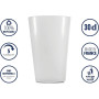 HA MARKET Lot de 36 Gobelets Durables et Réutilisables Transparents - Capacité 30cl - Plastique Polypropylène Rigide - Idéal pou
