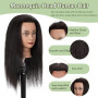 Mannequin Head with Human Hair 18'' Cosmétologie Mannequin Head with 100% Real Human Hair Mannequin Head für Flechten Coiffeurs