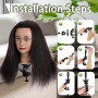 Mannequin Head with Human Hair 18'' Cosmétologie Mannequin Head with 100% Real Human Hair Mannequin Head für Flechten Coiffeurs