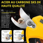 Secateur Electrique Professionnel, Gisam 40MM Secateur Electrique Sans Fil Elagueuse Electrique avec Batteries Rechargeables & L