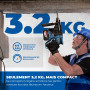 DongCheng Marteau perforateur sans fil 20V, 2,8 J SDS-plus (1 batterie) | Max de perçage 24 mm (Béton), Moteur sans balais, Embr