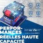 DongCheng Marteau perforateur sans fil 20V, 2,8 J SDS-plus (1 batterie) | Max de perçage 24 mm (Béton), Moteur sans balais, Embr